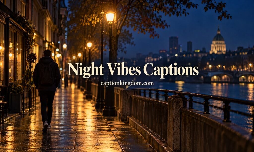 night vibes captions