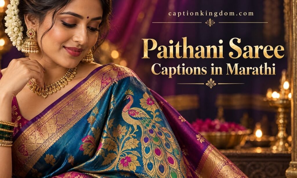 paithani saree caption