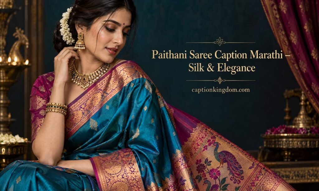 paithani saree caption marathi