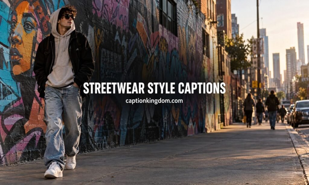 streetwear style caption