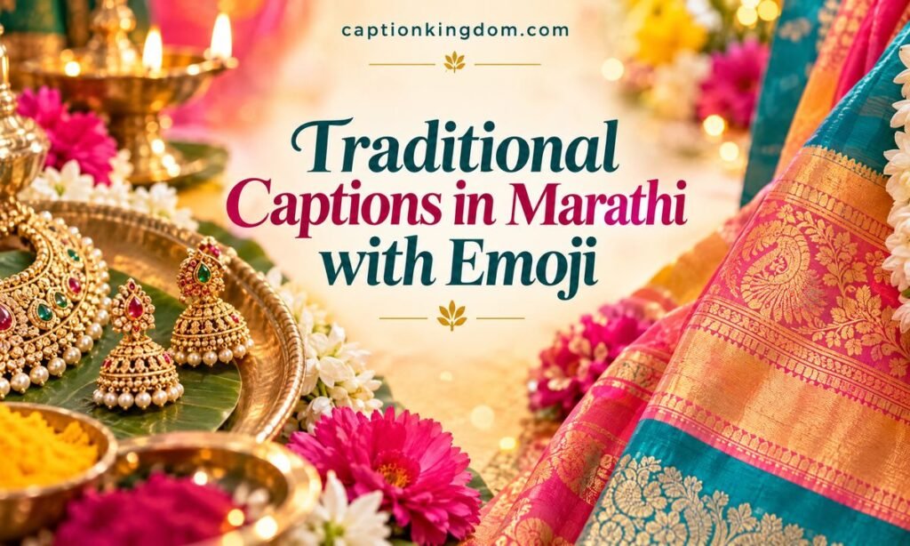 traditional caption in marathi with emoji