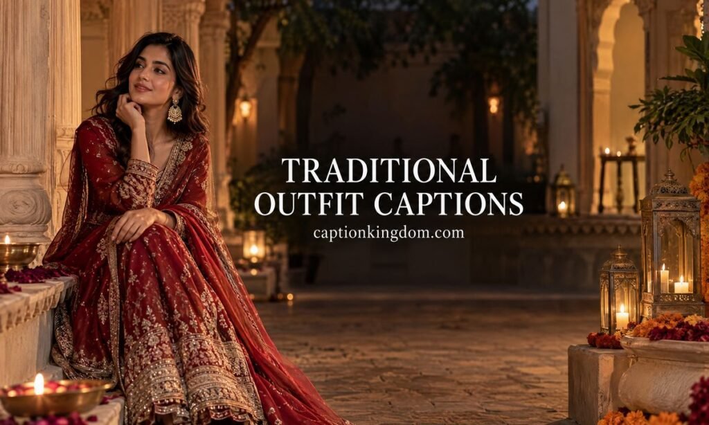 traditional outfit captions